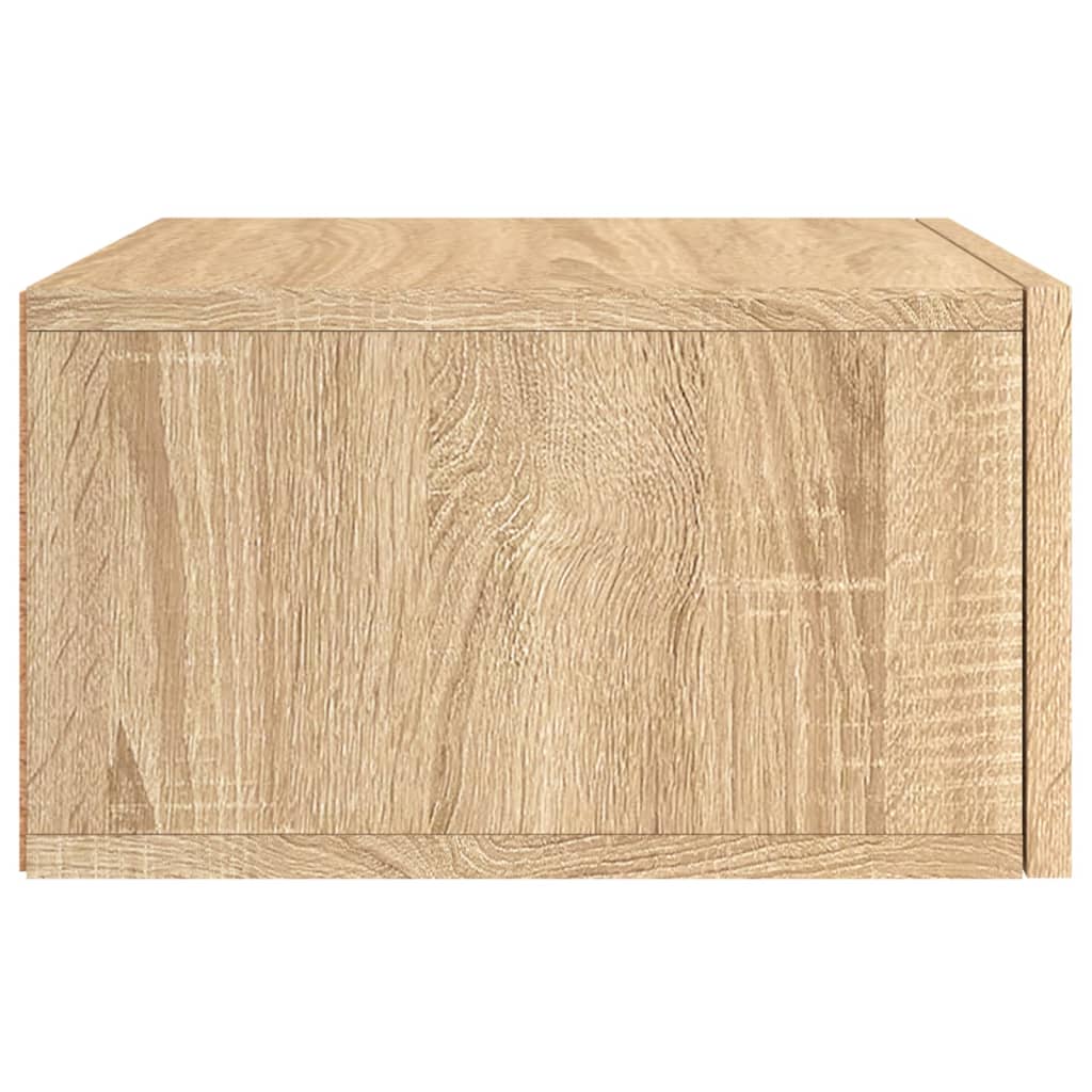 Nachtkastje Wandgemonteerd 35X35X20 Cm Kleurig 1 Sonoma eiken