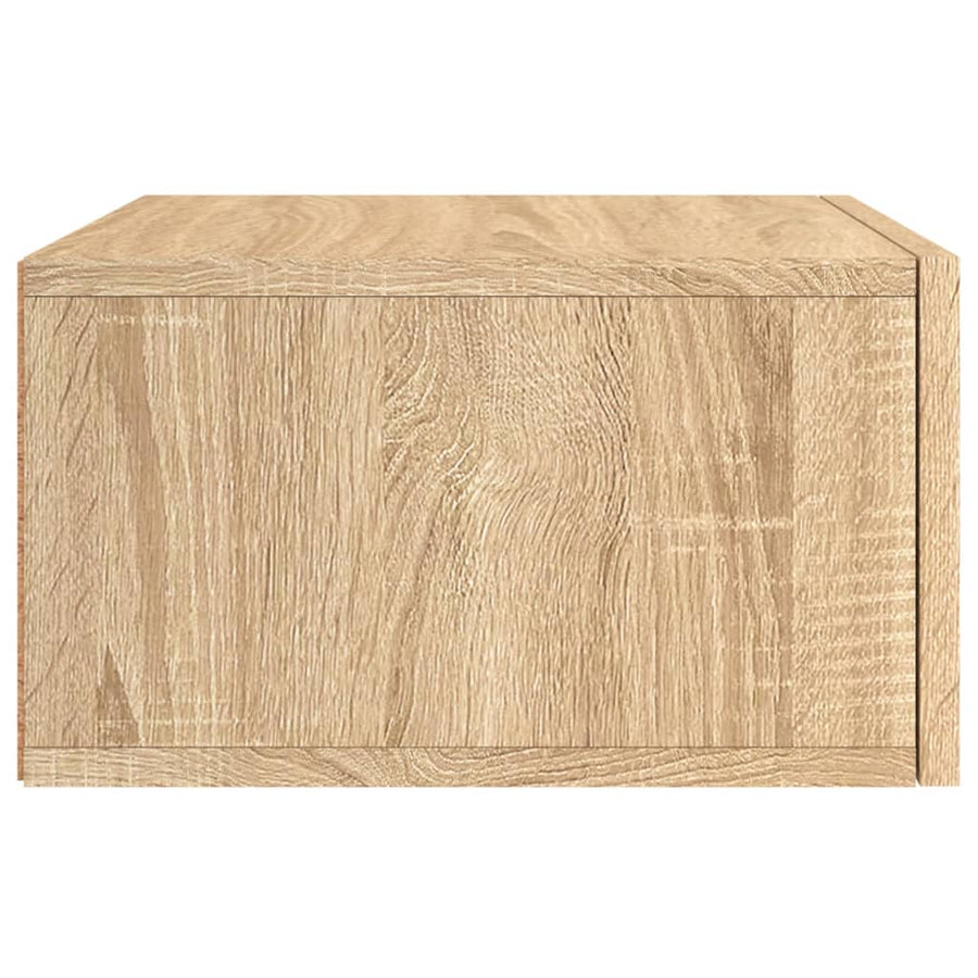 Nachtkastje Wandgemonteerd 35X35X20 Cm Kleurig 1 Sonoma eiken
