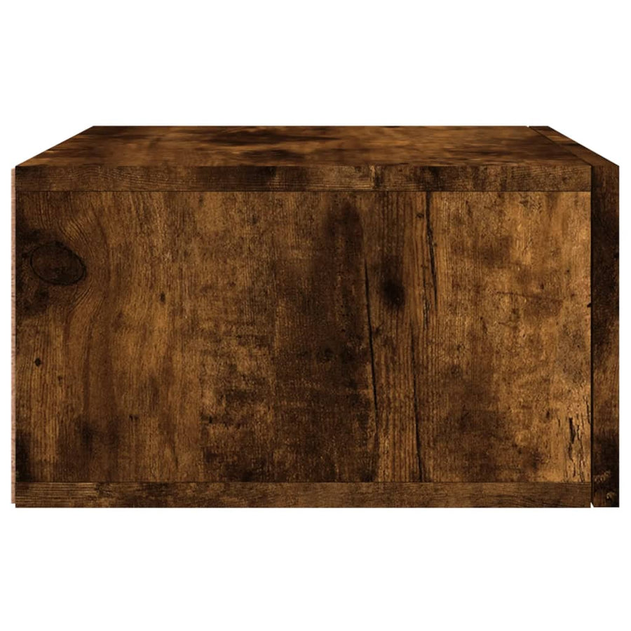 Nachtkastje Wandgemonteerd 35X35X20 Cm Kleurig 1 Gerookt eiken
