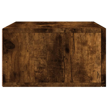 Nachtkastjes 2 St Wandgemonteerd 35X35X20 Cm Gerookt Eikenkleur