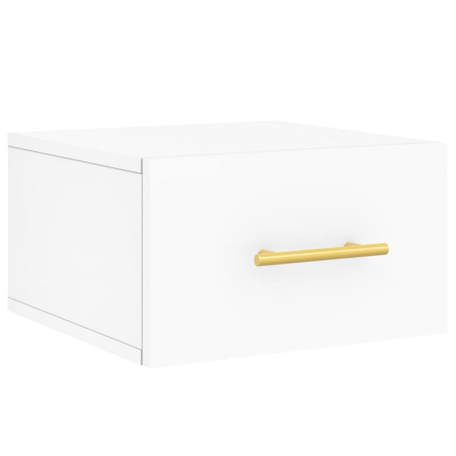 Nachtkastjes 2 St Wandgemonteerd 35X35X20 Cm Wit