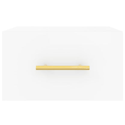 Nachtkastjes 2 St Wandgemonteerd 35X35X20 Cm Wit