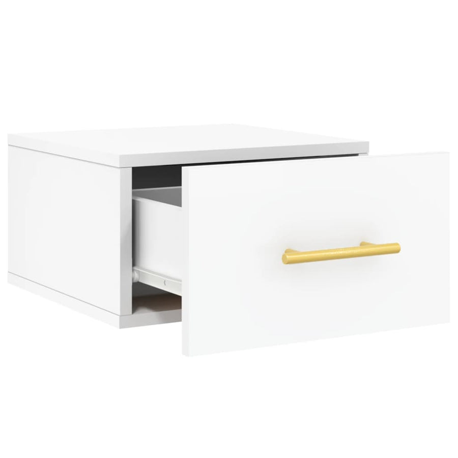 Nachtkastjes 2 St Wandgemonteerd 35X35X20 Cm Wit