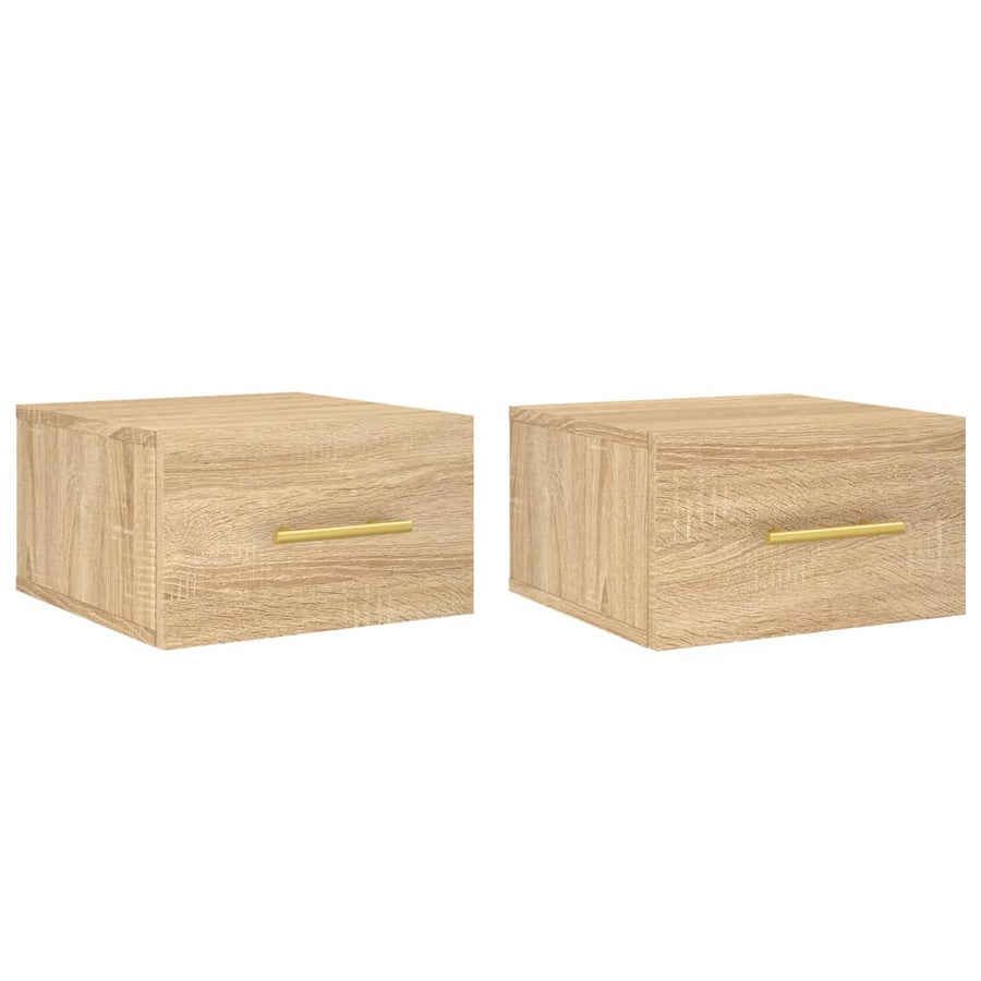 Nachtkastjes Wandgemonteerd 35X35X0 Cm Kleur 1 2 Sonoma eiken