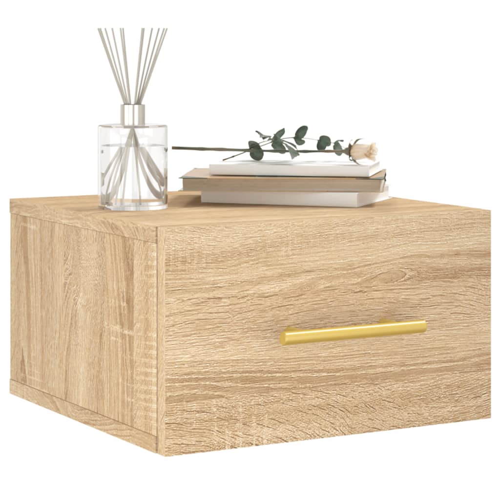 Nachtkastjes Wandgemonteerd 35X35X0 Cm Kleur 1 2 Sonoma eiken