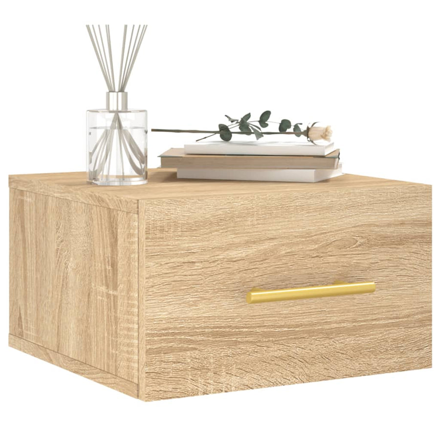 Nachtkastjes Wandgemonteerd 35X35X0 Cm Kleur 1 2 Sonoma eiken