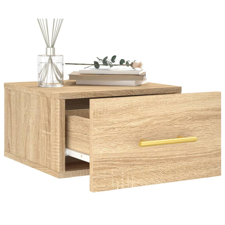 Nachtkastjes Wandgemonteerd 35X35X0 Cm Kleur 1 2 Sonoma eiken