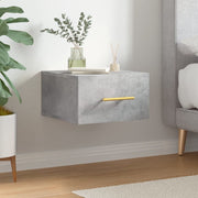 Wall-mounted bedside table 35x35x20 cm concrete grey