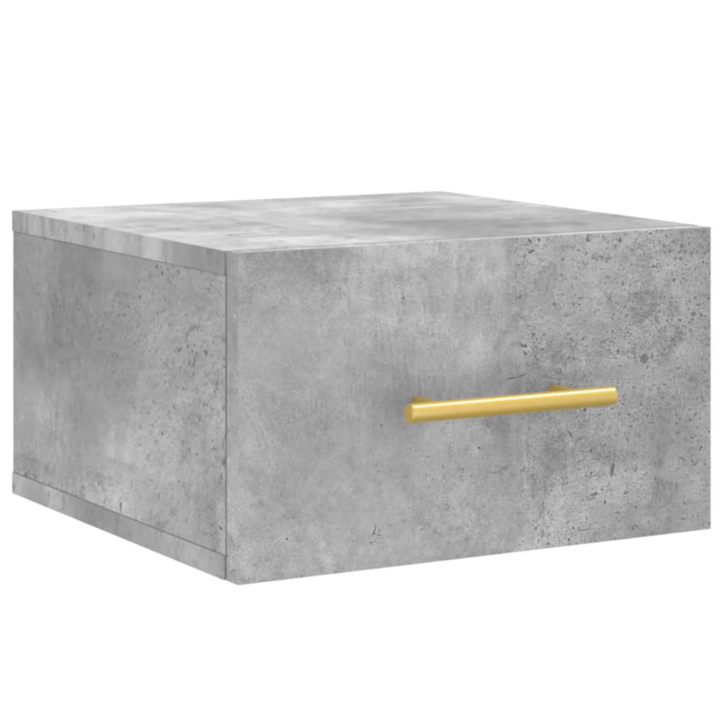 Nachtkastjes 2 St Wandgemonteerd 35X35X20 Cm Betongrijs