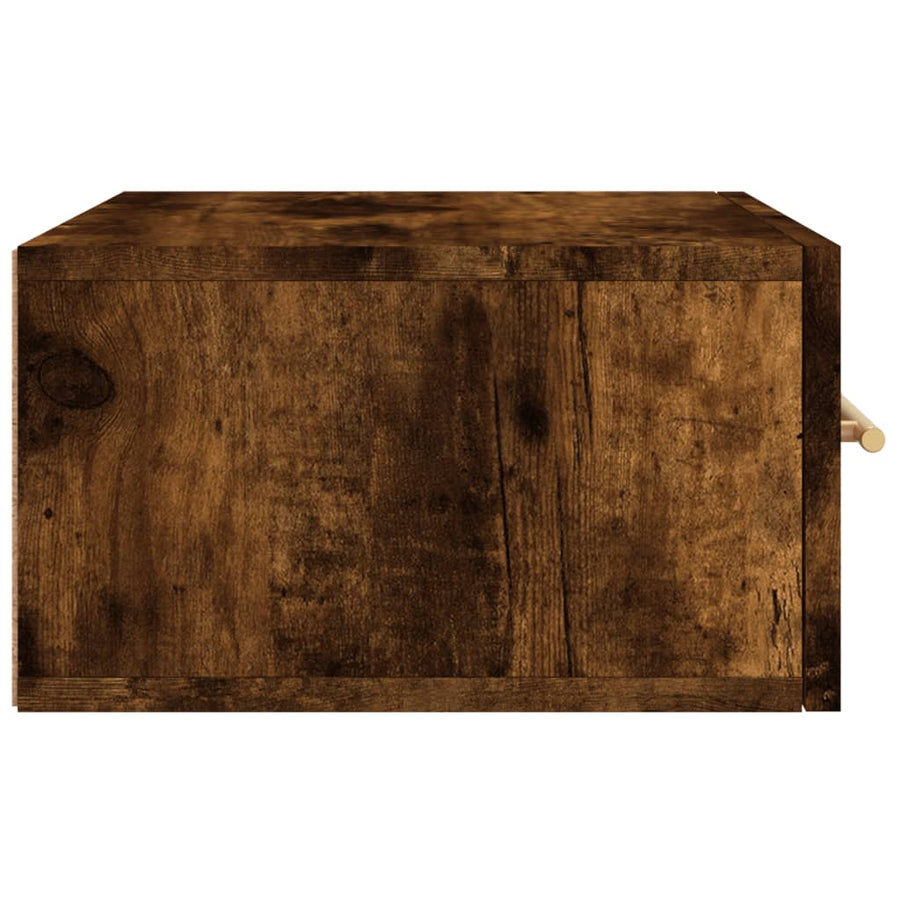 Nachtkastje Wandgemonteerd 35X35X20 Cm Kleurig 1 Gerookt eiken