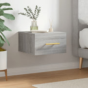 Wall-mounted nightstand 35x35x20 cm grey Sonoma oak effect