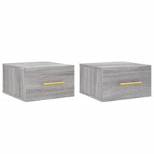 Nachtkastjes 2 St Wandgemonteerd 35X35X20 Cm Grijs Sonoma Eiken