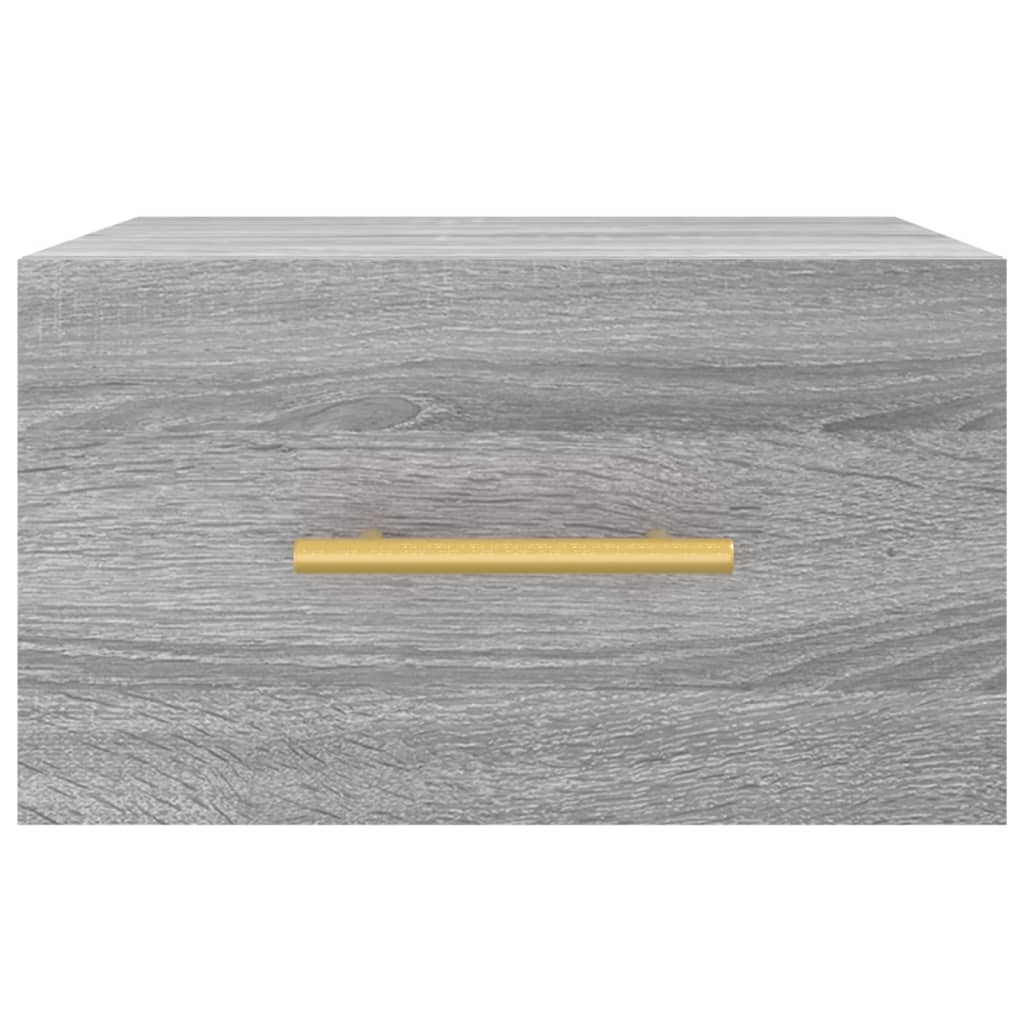 Nachtkastjes 2 St Wandgemonteerd 35X35X20 Cm Grijs Sonoma Eiken