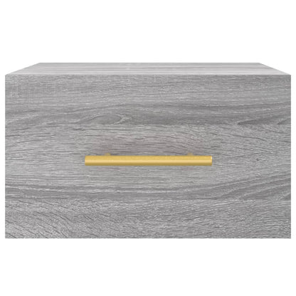 Nachtkastjes 2 St Wandgemonteerd 35X35X20 Cm Grijs Sonoma Eiken