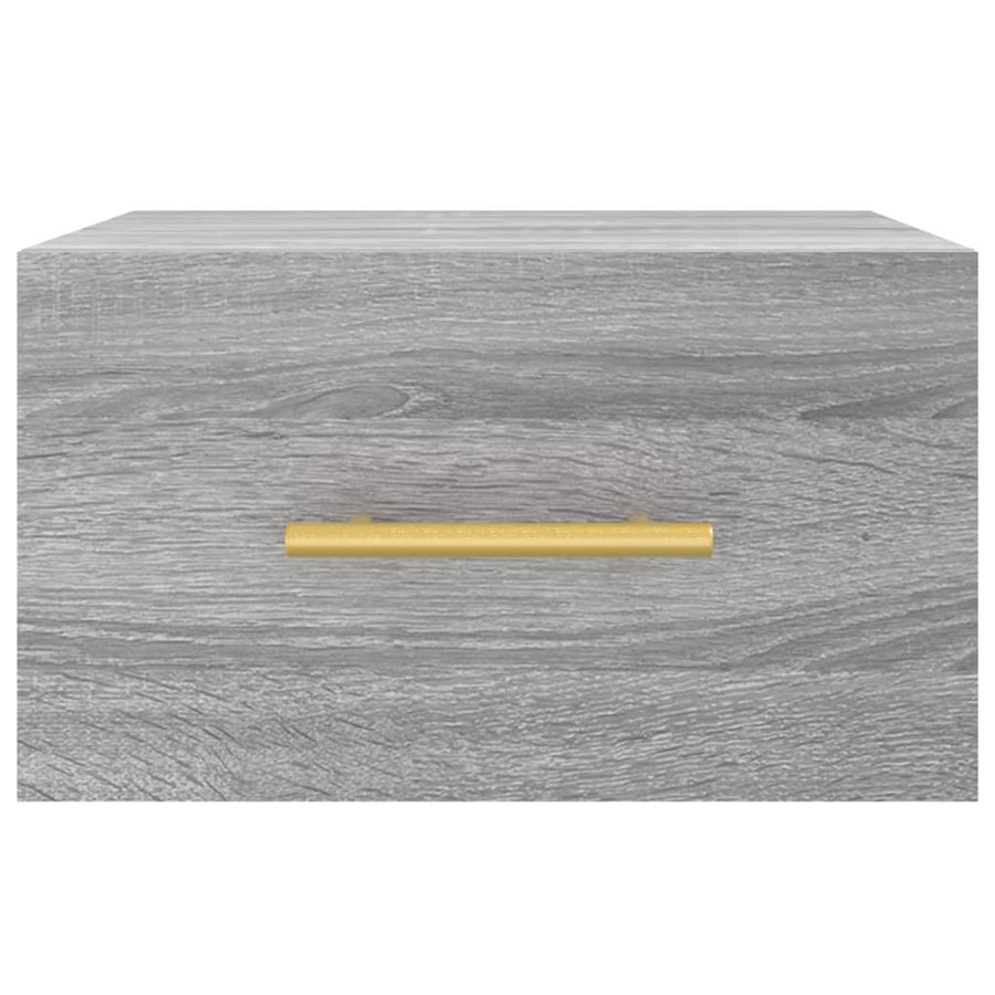 Nachtkastjes 2 St Wandgemonteerd 35X35X20 Cm Grijs Sonoma Eiken
