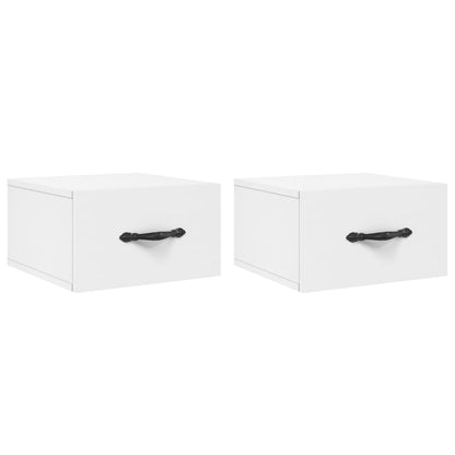 Nachtkastjes 2 St Wandgemonteerd 35X35X20 Cm Wit