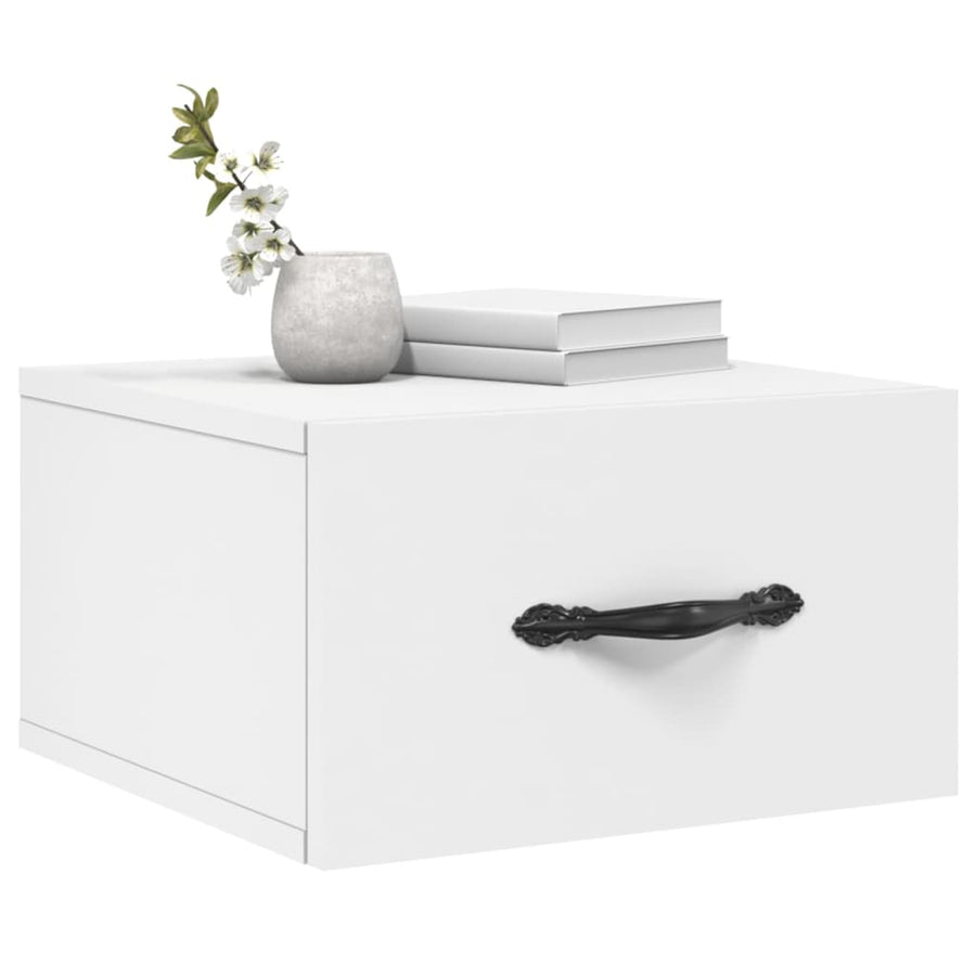 Nachtkastjes 2 St Wandgemonteerd 35X35X20 Cm Wit