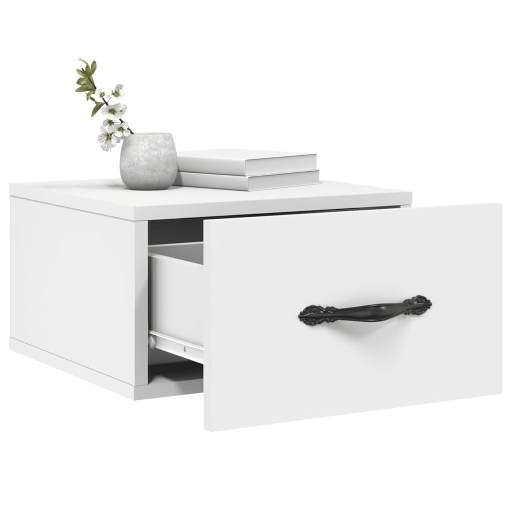 Nachtkastjes 2 St Wandgemonteerd 35X35X20 Cm Wit