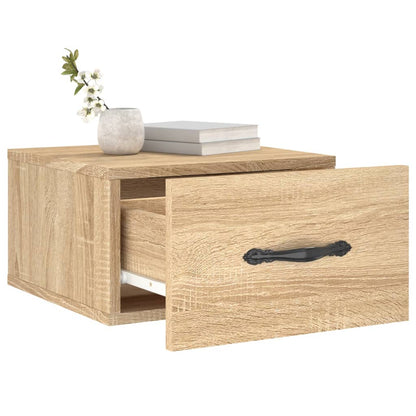 Nachtkastje Wandgemonteerd 35X35X20 Cm Kleurig 1 Sonoma eiken