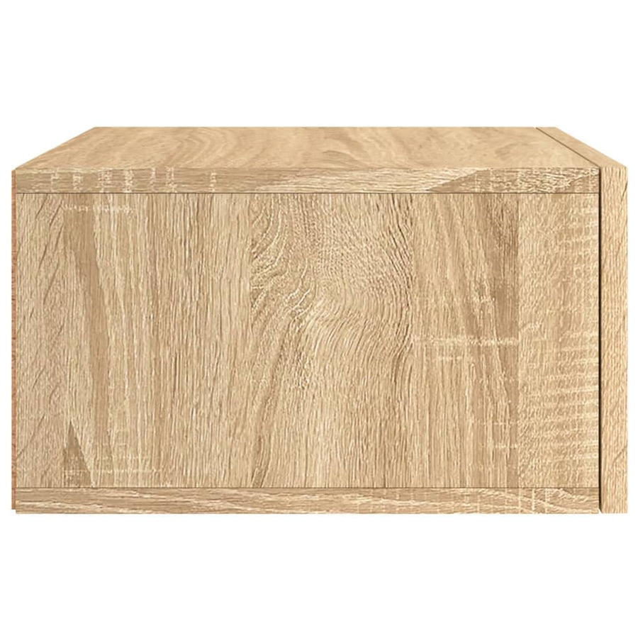 Nachtkastje Wandgemonteerd 35X35X20 Cm Kleurig 1 Sonoma eiken