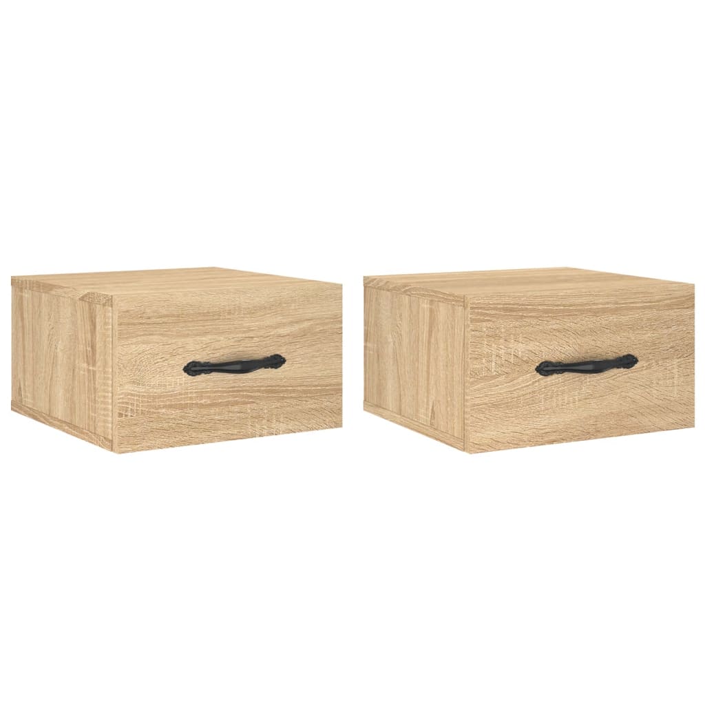 Nachtkastjes Wandgemonteerd 35X35X20 Cm Kleur 1 Sonoma eiken
