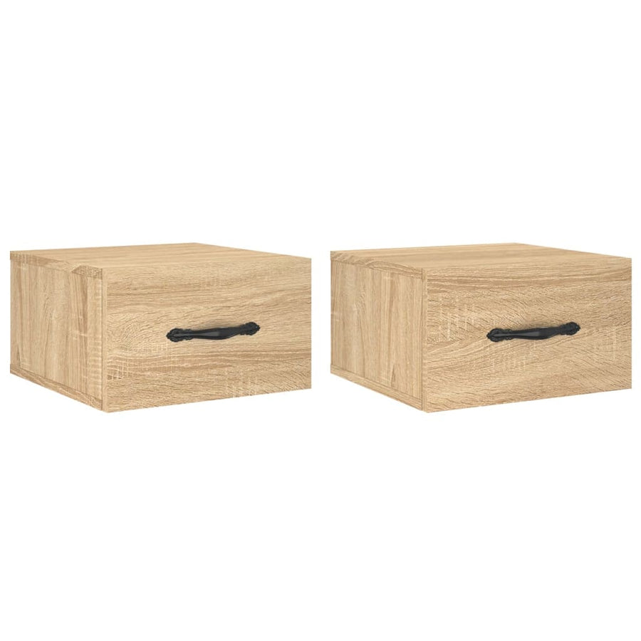 Nachtkastjes Wandgemonteerd 35X35X20 Cm Kleur 1 Sonoma eiken