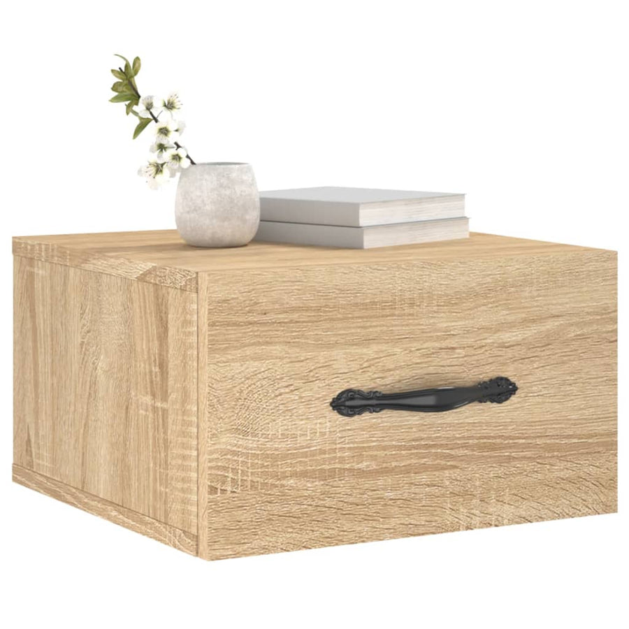 Nachtkastjes Wandgemonteerd 35X35X20 Cm Kleur 1 Sonoma eiken