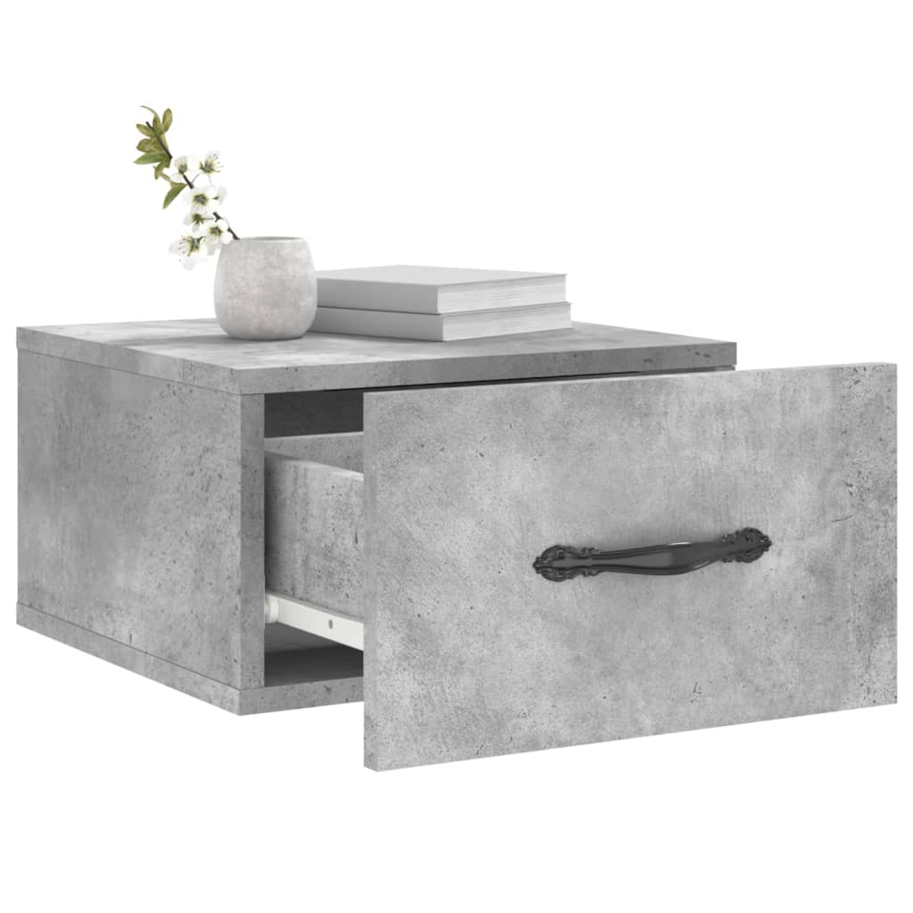 Nachtkastje Wandgemonteerd 35X35X20 Cm Betongrijs