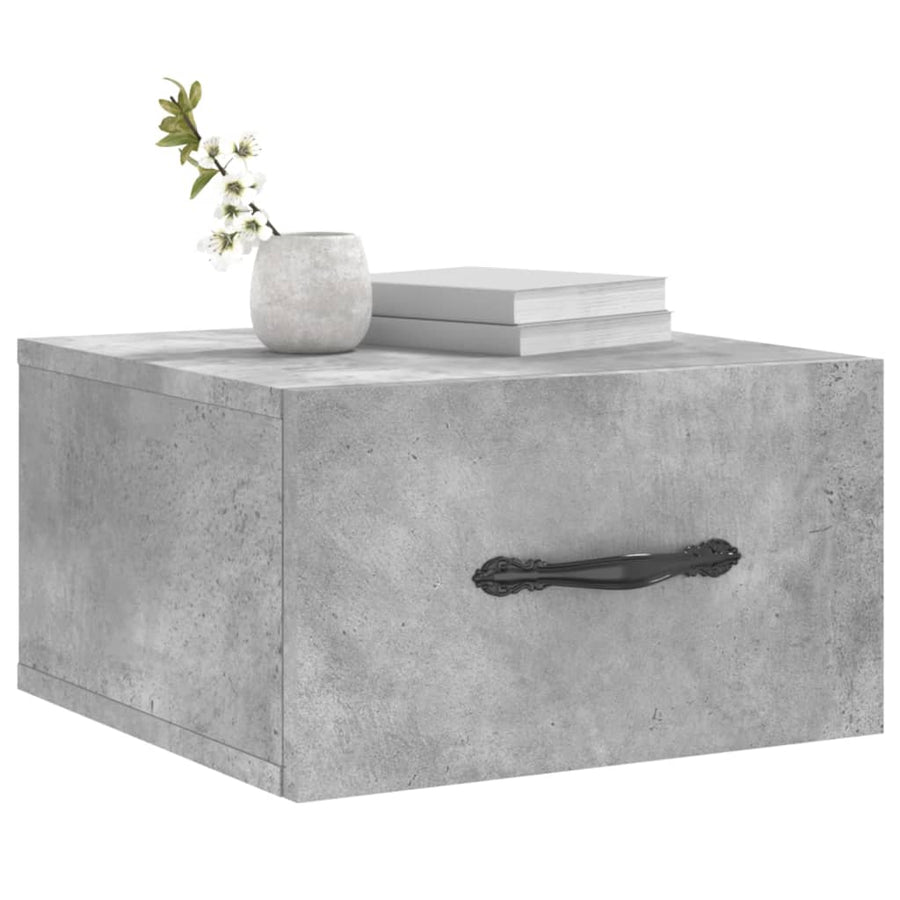 Nachtkastjes 2 St Wandgemonteerd 35X35X20 Cm Betongrijs