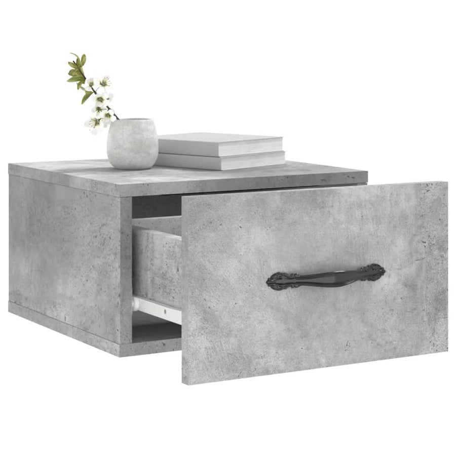 Nachtkastjes 2 St Wandgemonteerd 35X35X20 Cm Betongrijs