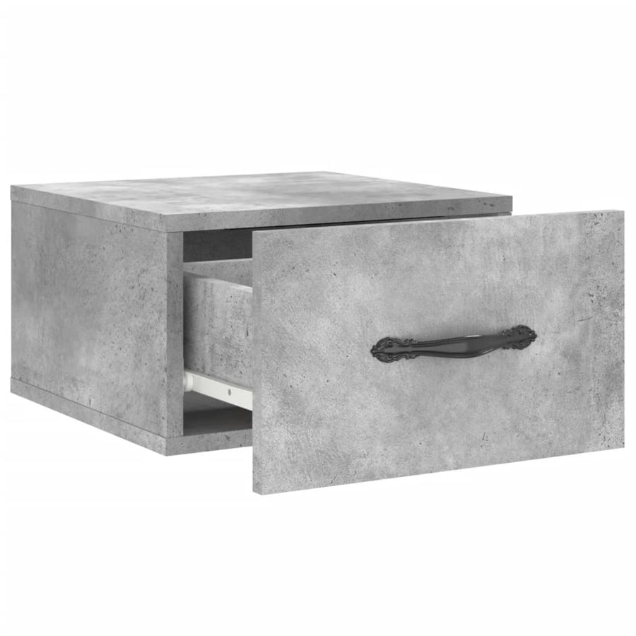 Nachtkastjes 2 St Wandgemonteerd 35X35X20 Cm Betongrijs