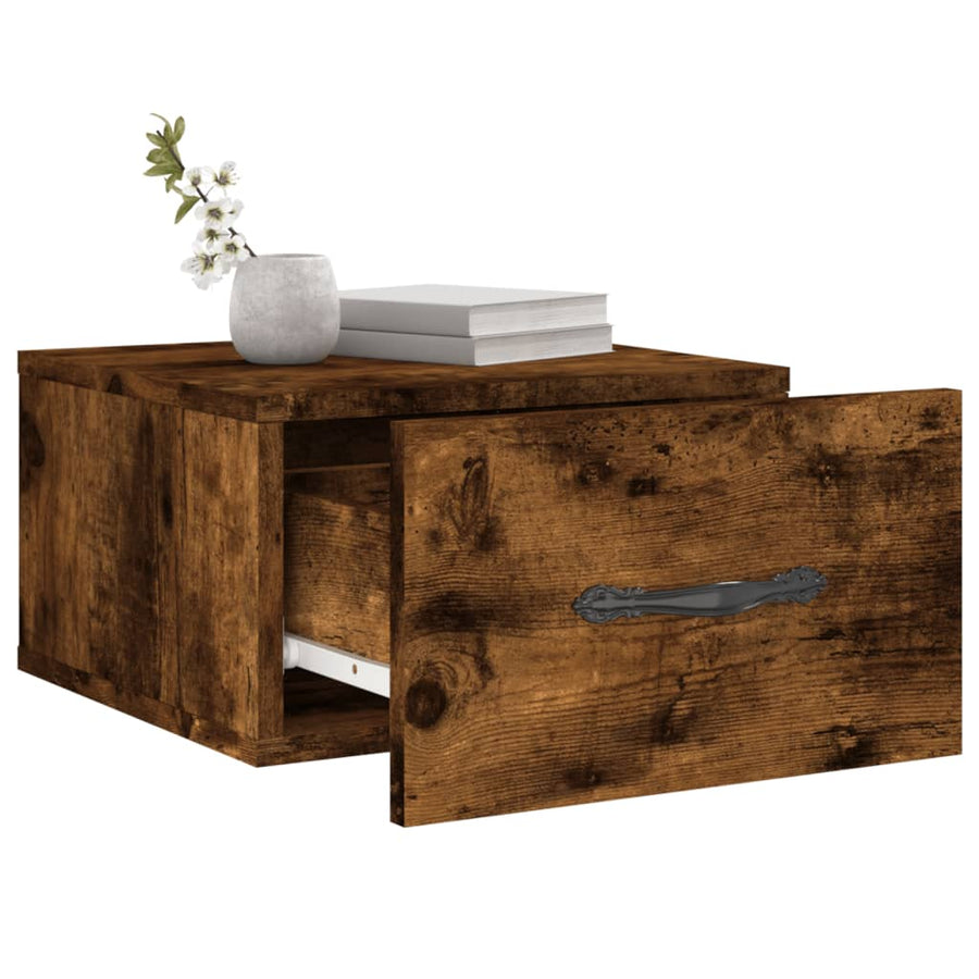 Nachtkastjes Wandgemonteerd 35X35X20 Cm Kleur 1 Gerookt eiken