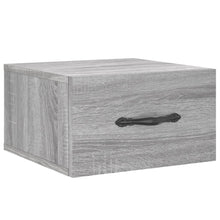 Nachtkastje Wandgemonteerd 35X35X20 Cm Grijs Sonoma Eikenkleur