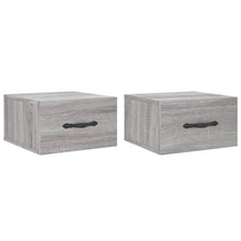 Nachtkastjes 2 St Wandgemonteerd 35X35X20 Cm Grijs Sonoma Eiken