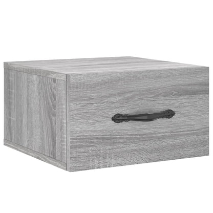Nachtkastjes 2 St Wandgemonteerd 35X35X20 Cm Grijs Sonoma Eiken