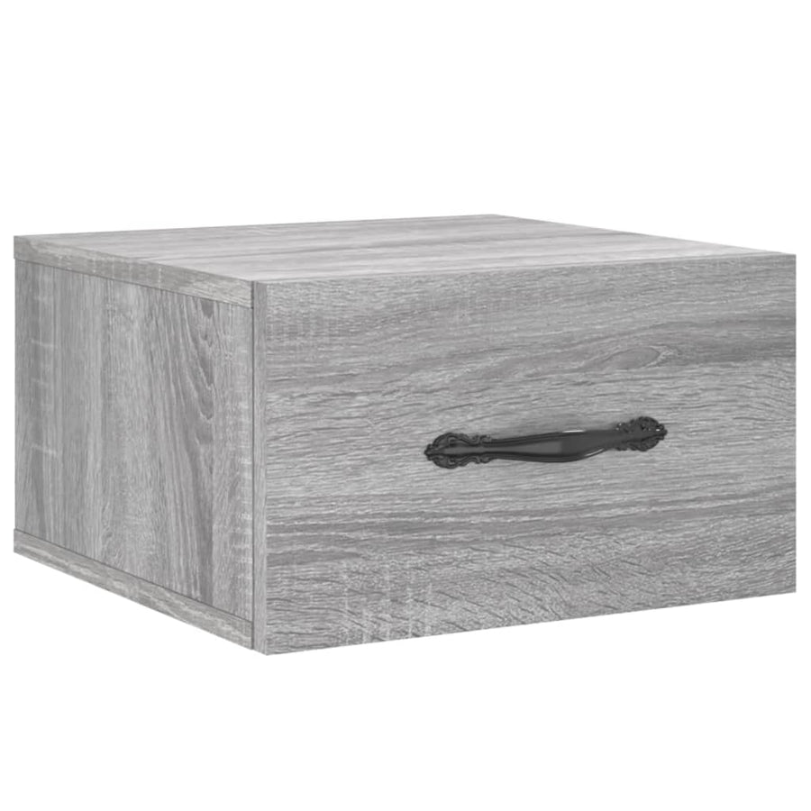 Nachtkastjes 2 St Wandgemonteerd 35X35X20 Cm Grijs Sonoma Eiken