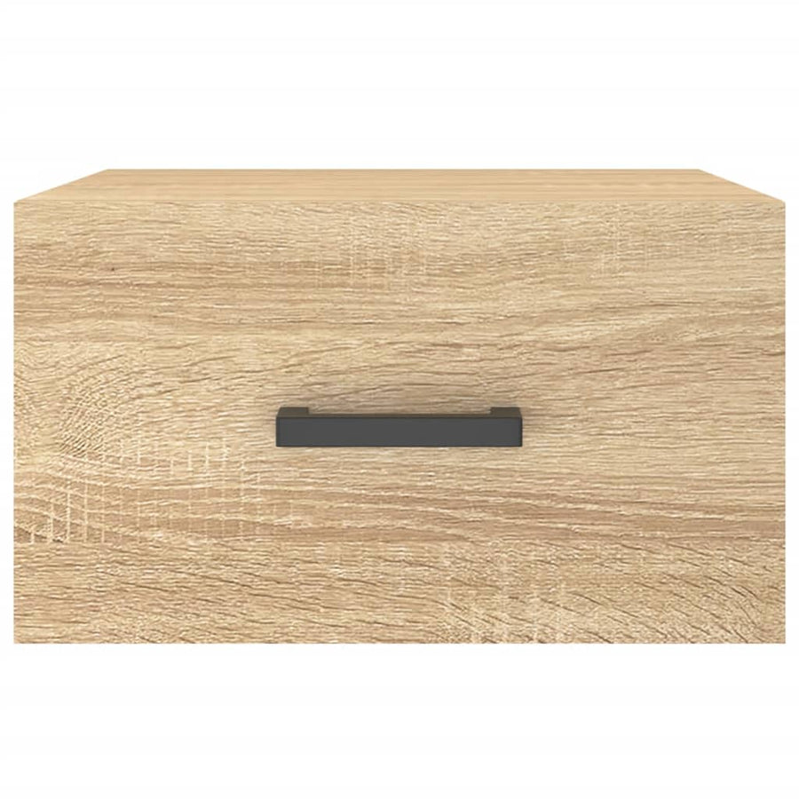 Nachtkastje Wandgemonteerd 35X35X20 Cm Kleurig 1 Sonoma eiken