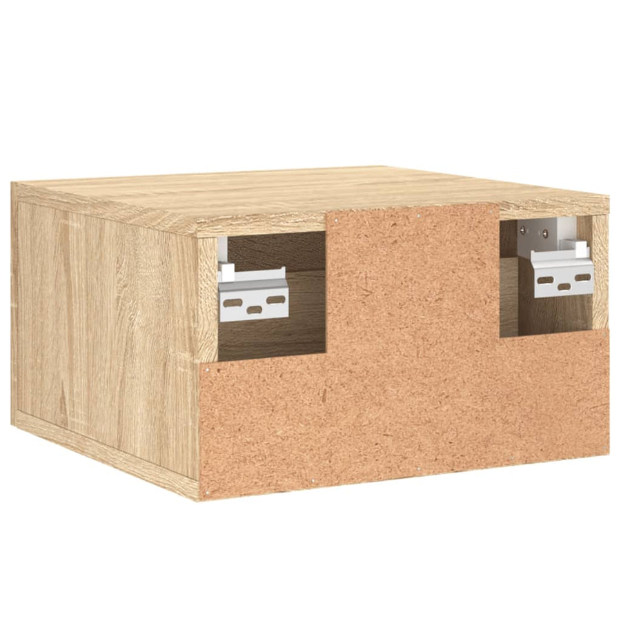 Nachtkastje Wandgemonteerd 35X35X20 Cm Kleurig 1 Sonoma eiken