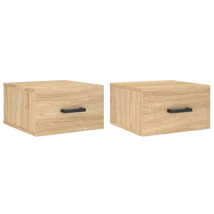 Nachtkastjes Wandgemonteerd 35X35X20 Cm Kleur 1 Sonoma eiken