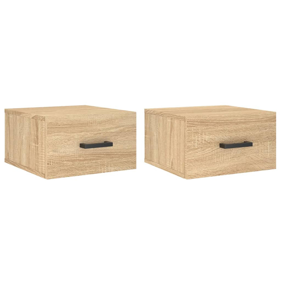 Nachtkastjes Wandgemonteerd 35X35X20 Cm Kleur 1 Sonoma eiken