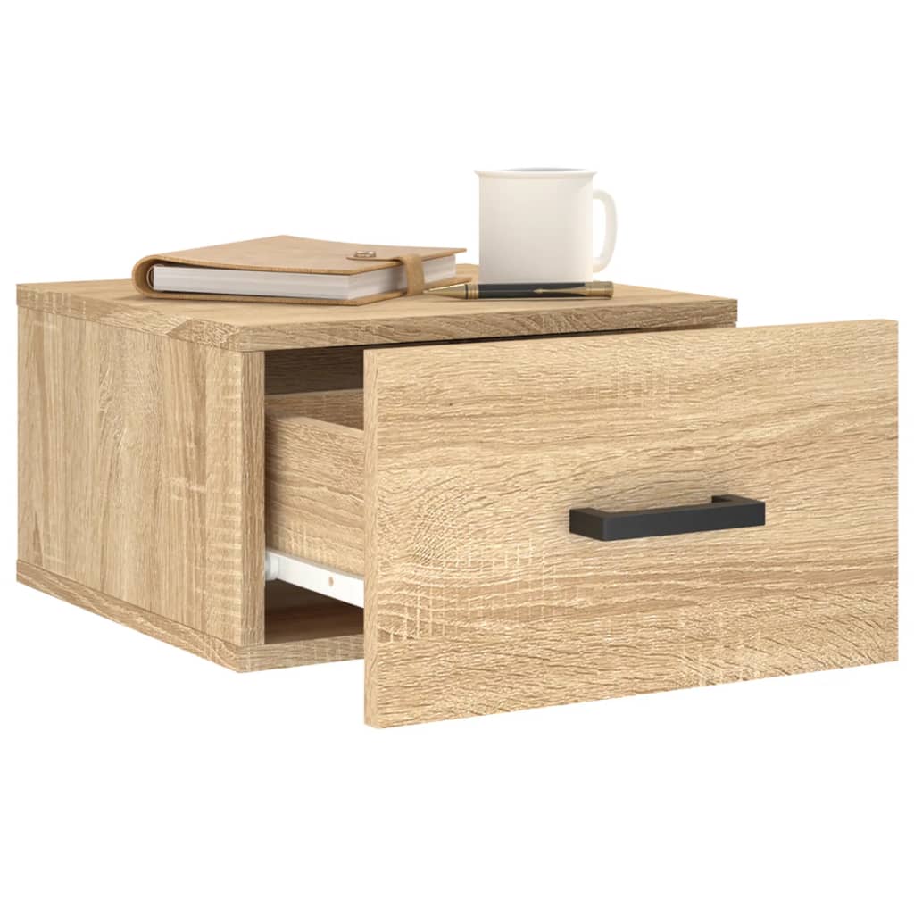 Nachtkastjes Wandgemonteerd 35X35X20 Cm Kleur 1 Sonoma eiken