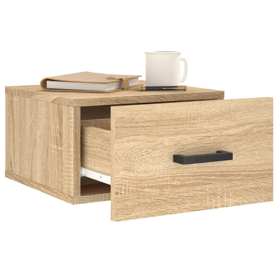 Nachtkastjes Wandgemonteerd 35X35X20 Cm Kleur 1 Sonoma eiken