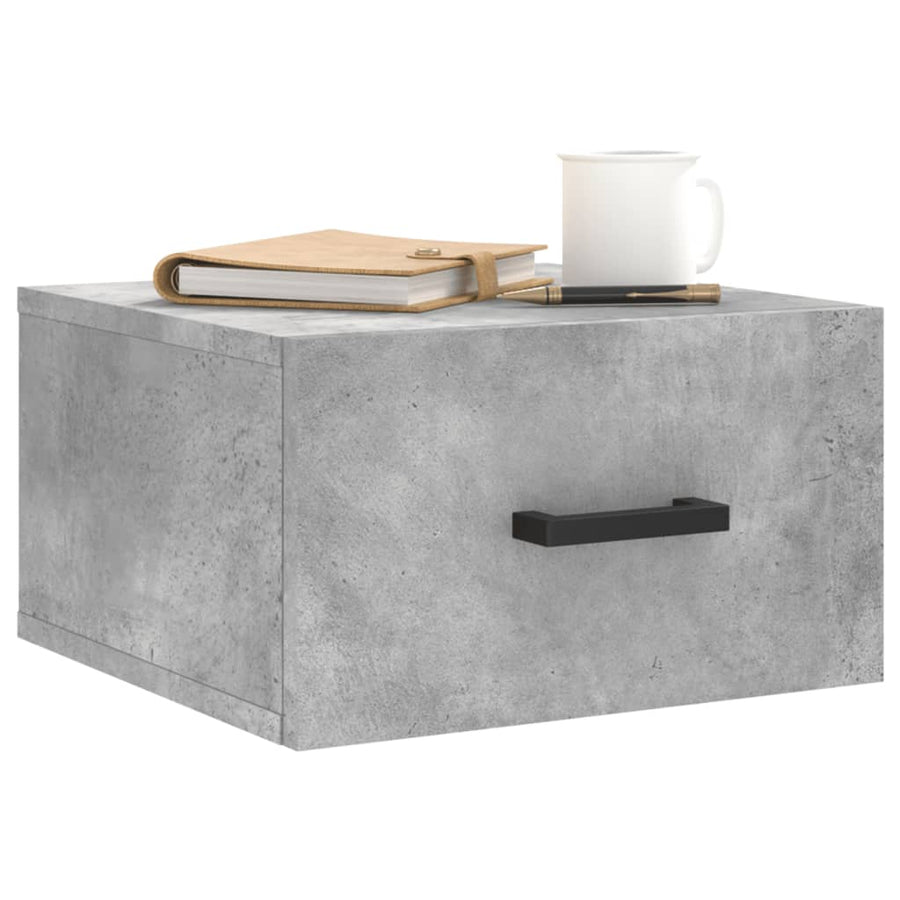 Nachtkastjes 2 St Wandgemonteerd 35X35X20 Cm Betongrijs