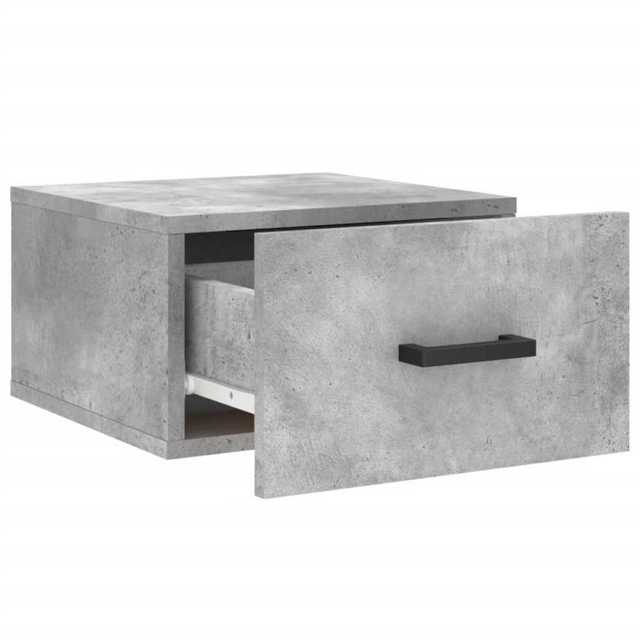 Nachtkastjes 2 St Wandgemonteerd 35X35X20 Cm Betongrijs