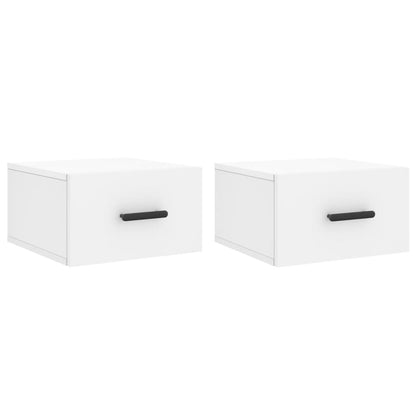 Nachtkastjes 2 St Wandgemonteerd 35X35X20 Cm Wit