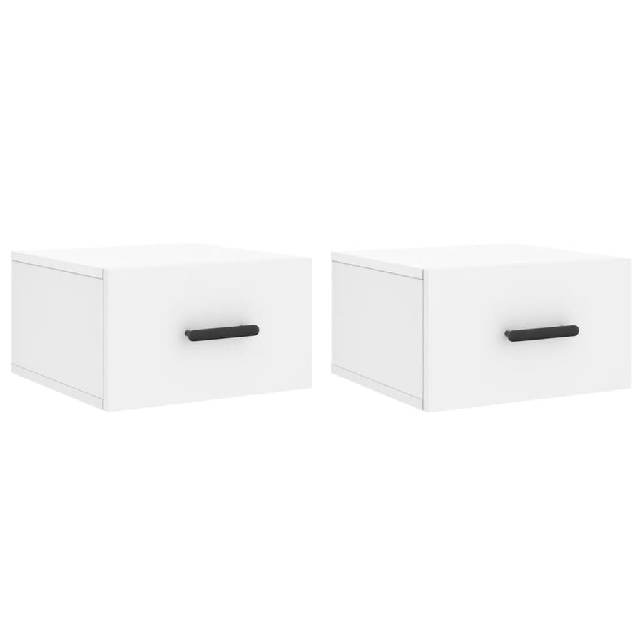 Nachtkastjes 2 St Wandgemonteerd 35X35X20 Cm Wit