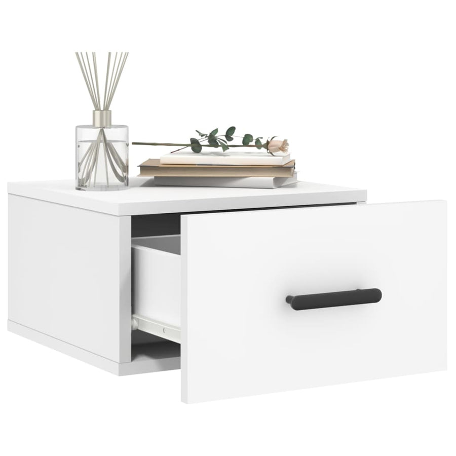 Nachtkastjes 2 St Wandgemonteerd 35X35X20 Cm Wit