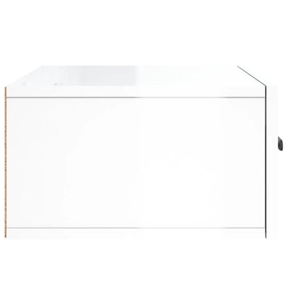 Nachtkastjes 2 St Wandgemonteerd 35X35X20 Cm Hoogglans Wit