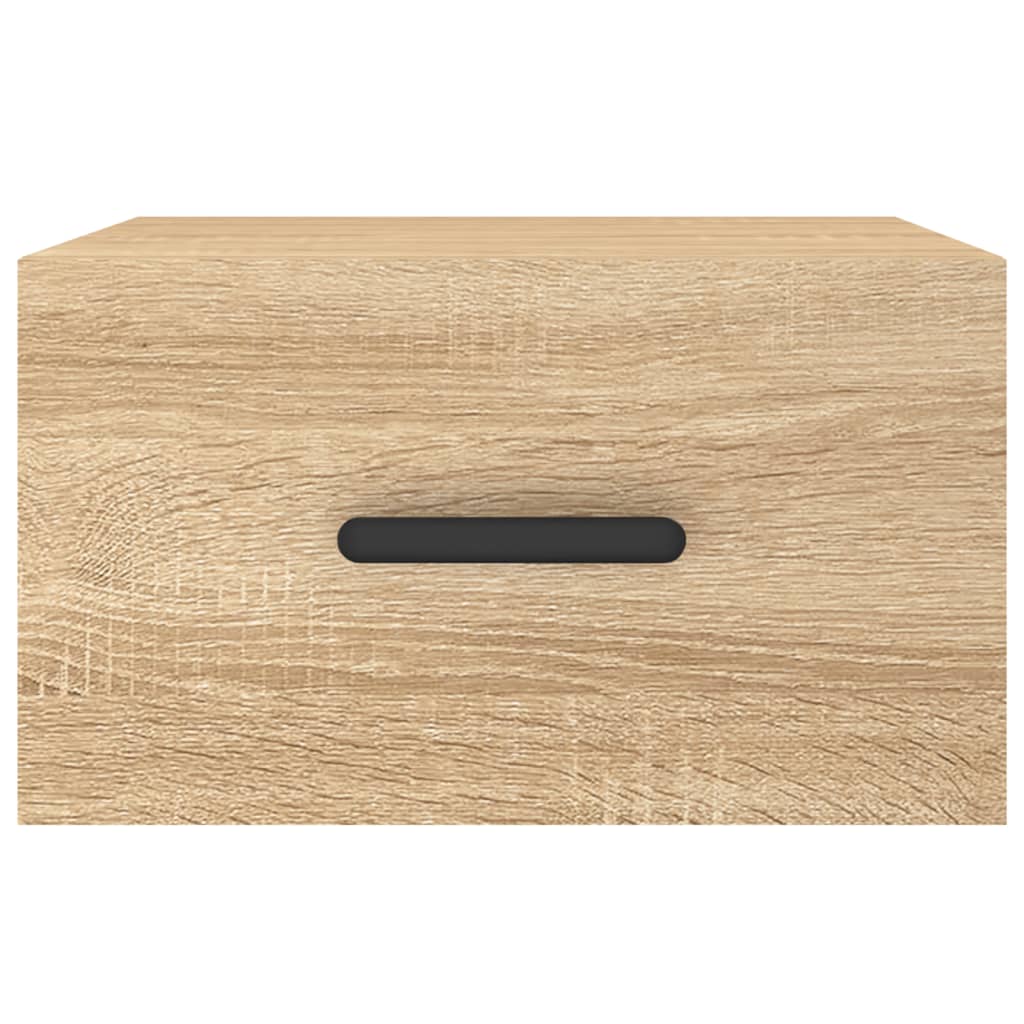 Nachtkastje Wandgemonteerd 35X35X20 Cm Kleurig 1 Sonoma eiken