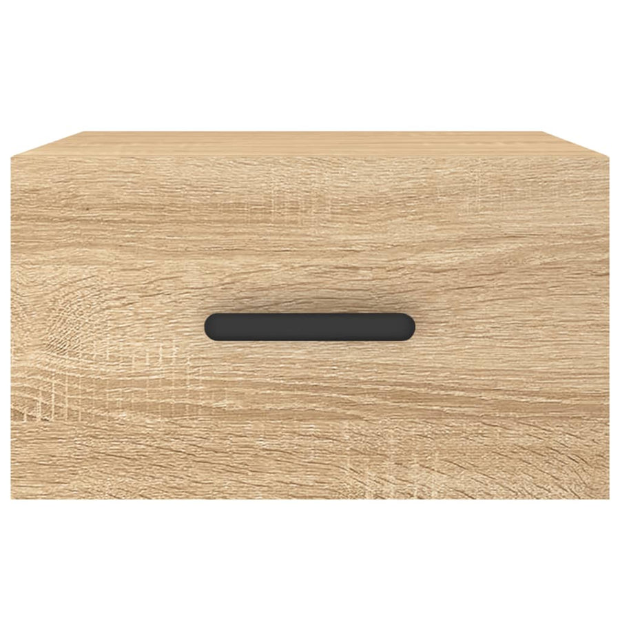 Nachtkastje Wandgemonteerd 35X35X20 Cm Kleurig 1 Sonoma eiken
